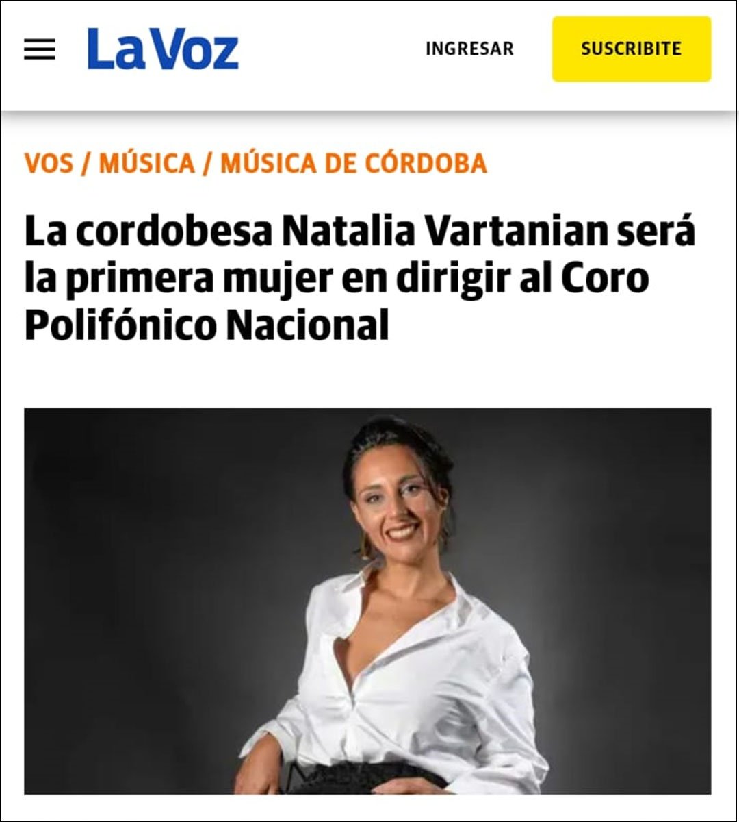 Noticia de La Voz